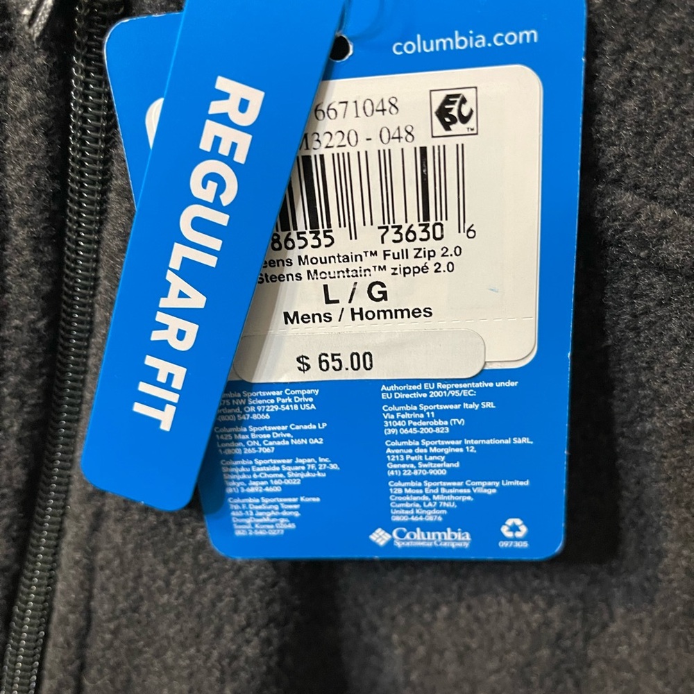 Columbia men’s Steens Mountain  Full Zip Jacket Size Large. NWT! - Picture 10 of 11